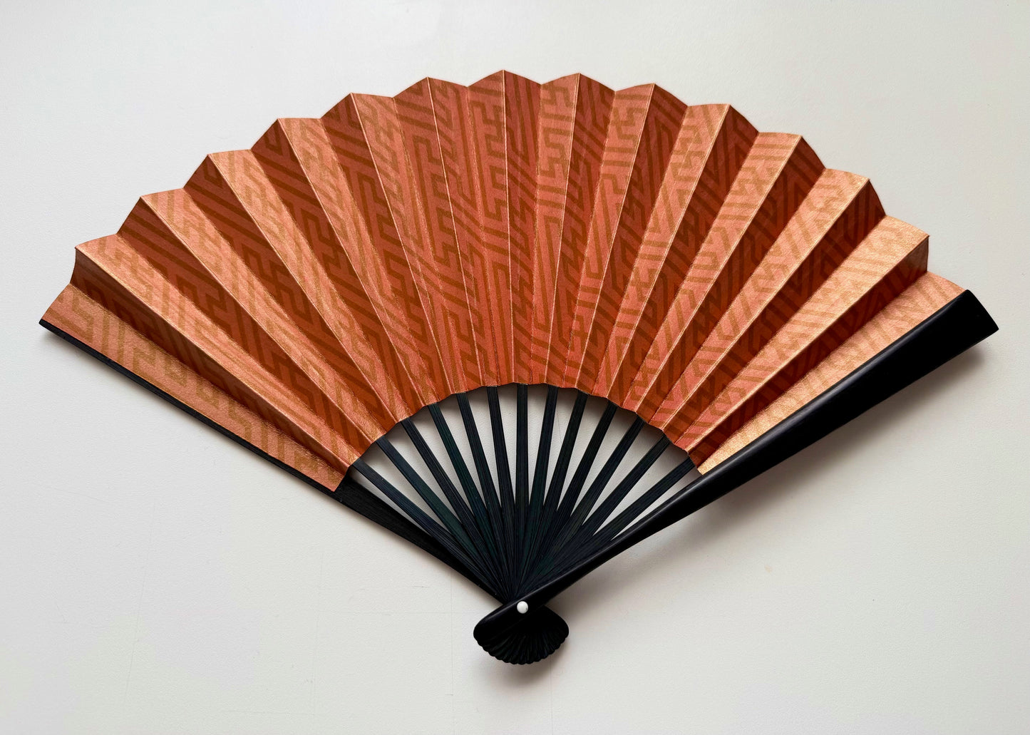 Edo Leather Fan - Red -