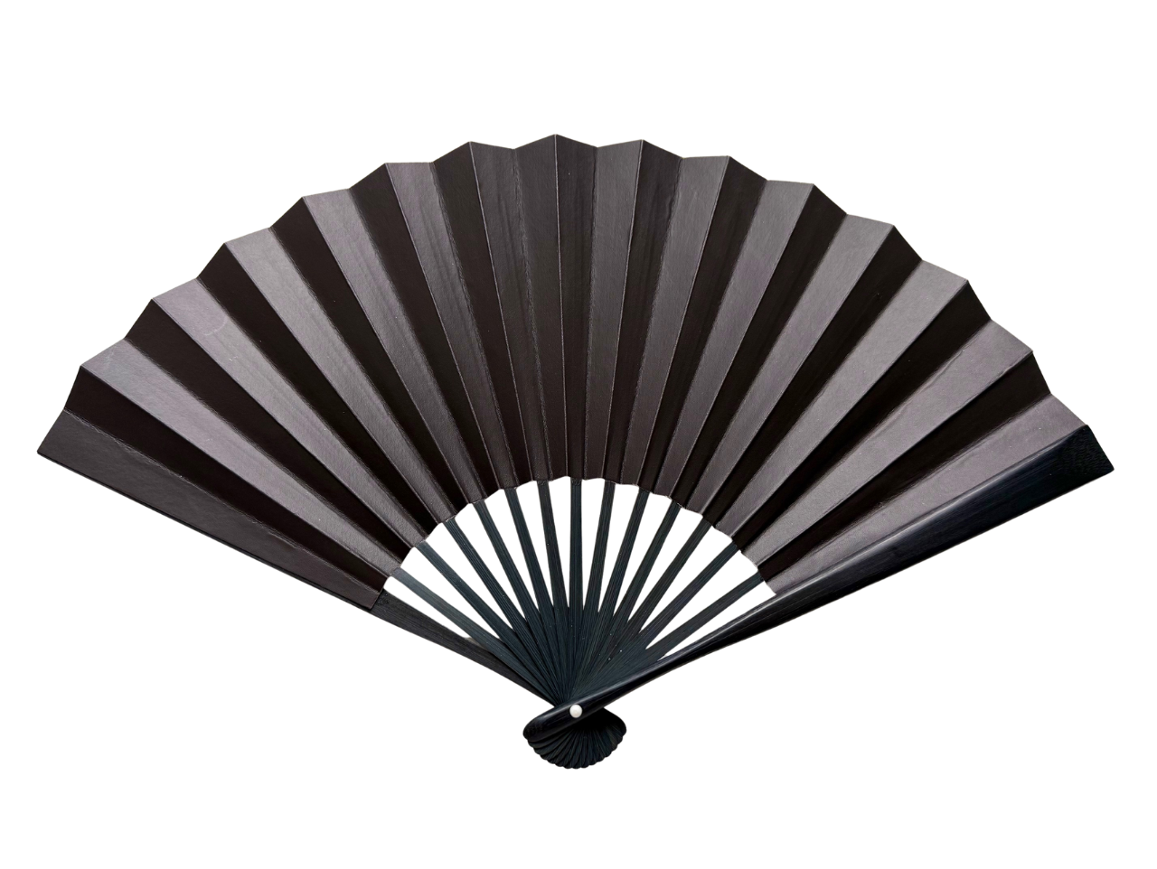 Edo Leather Fan - Black -