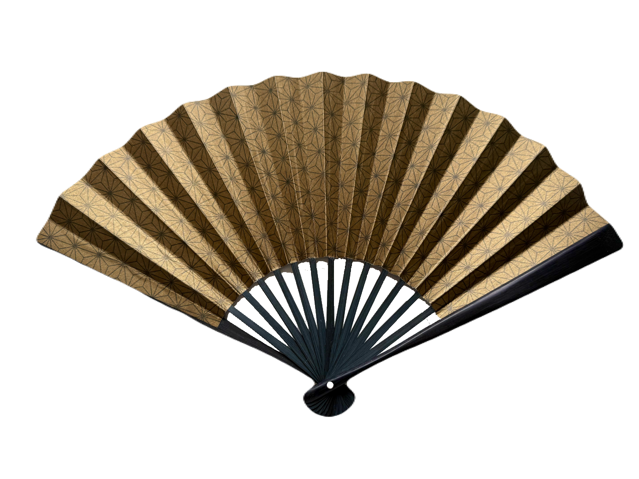 Edo Leather Fan - Black -